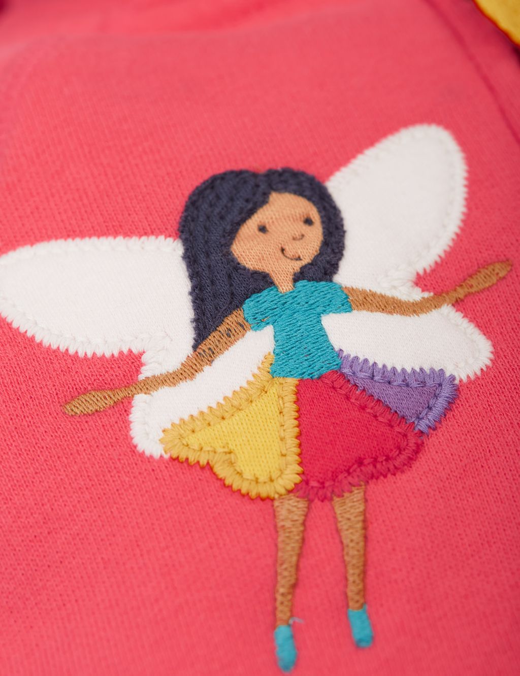 Organic Cotton Fairy Appliqué Hoodie (0-5 Yrs) image 3
