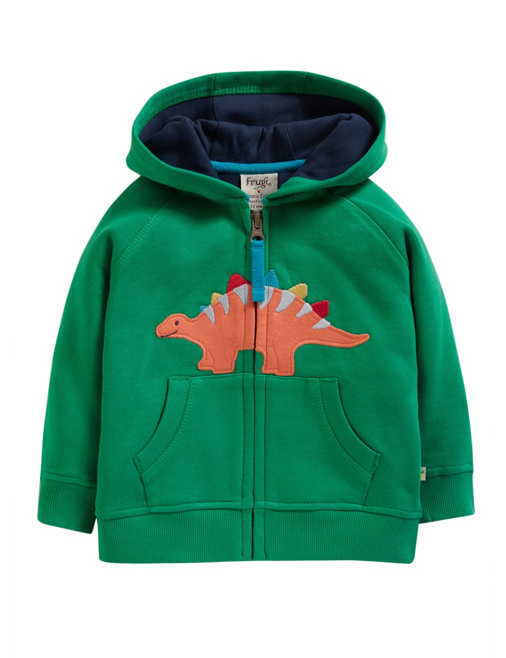 Organic Cotton Dinosaur Appliqué Hoodie (0-5 Yrs) image 1