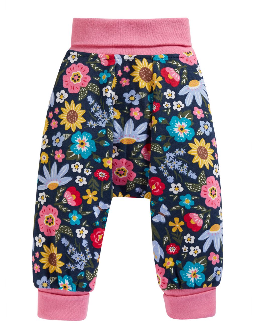 Relaxed Organic Cotton Floral Joggers (0-5 Yrs) image 1