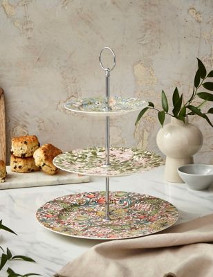 Morris & Co Patterned Round Cake Stand - Multi, Multi