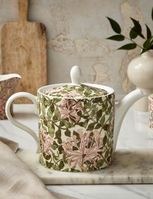 Morris & Co Honeysuckle Teapot - Pink, Pink