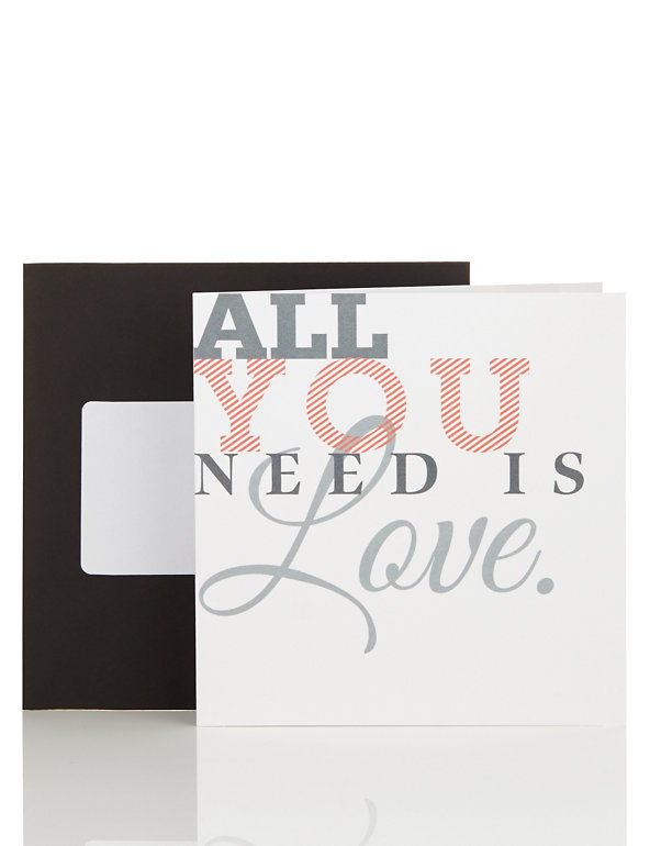 MY WORD! All You need is Love Blank Card Image 1 of 2