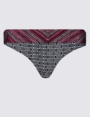 Maasai Print Roll Top Hipster Bikini Bottoms Image 2 of 4