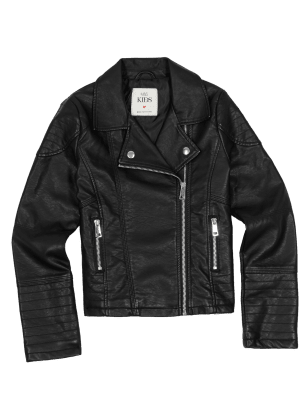 Machine Washable Faux Leather Biker Jacket (5-14 Years) | M&S