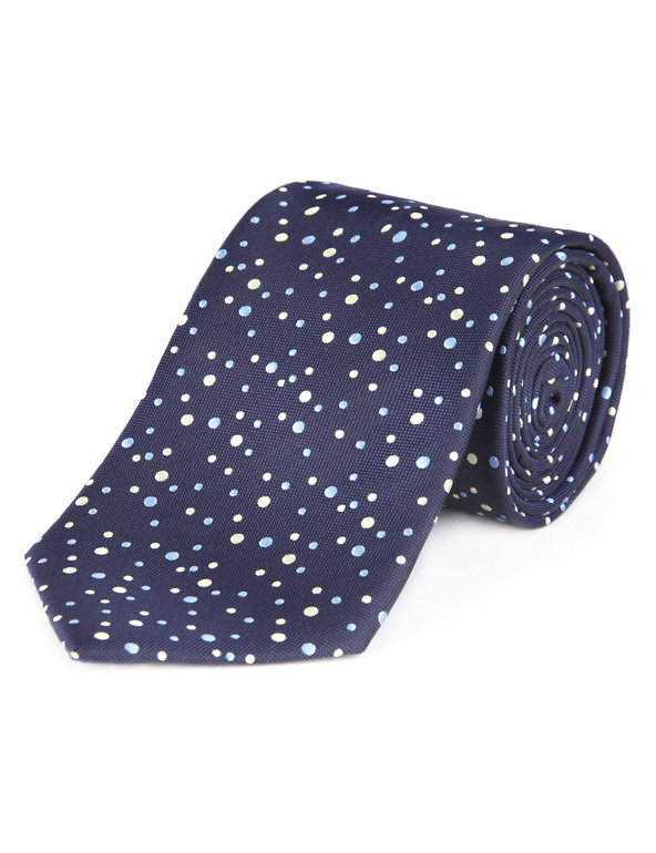 Machine Washable Spotted Tie with Stain Resistance Image 1 of 1