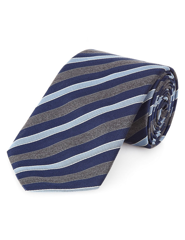 Made In Italy Silk Blend Striped Tie Image 1 of 1