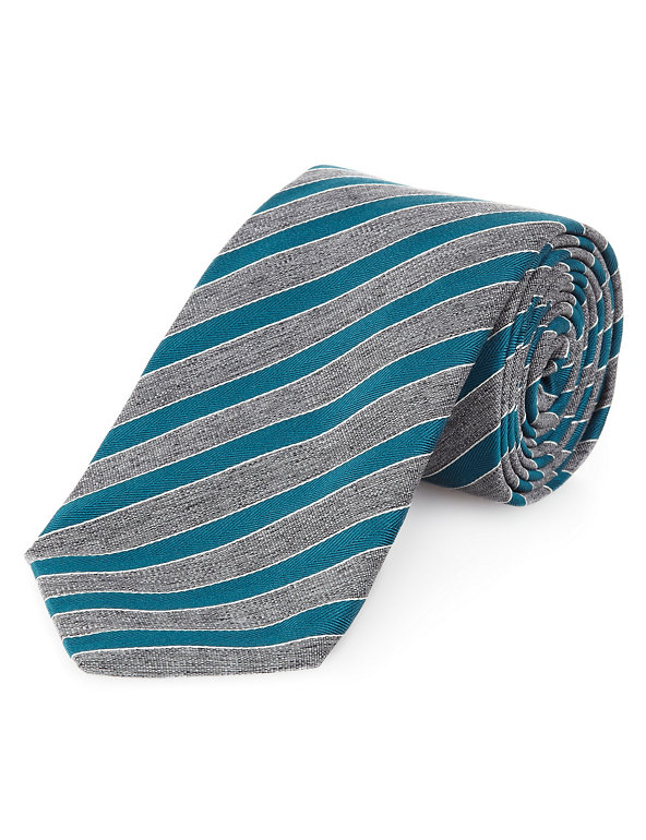 Made In Italy Silk Blend Striped Tie Image 1 of 1