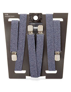 Made in England Adjustable Chambray Braces Image 2 of 3