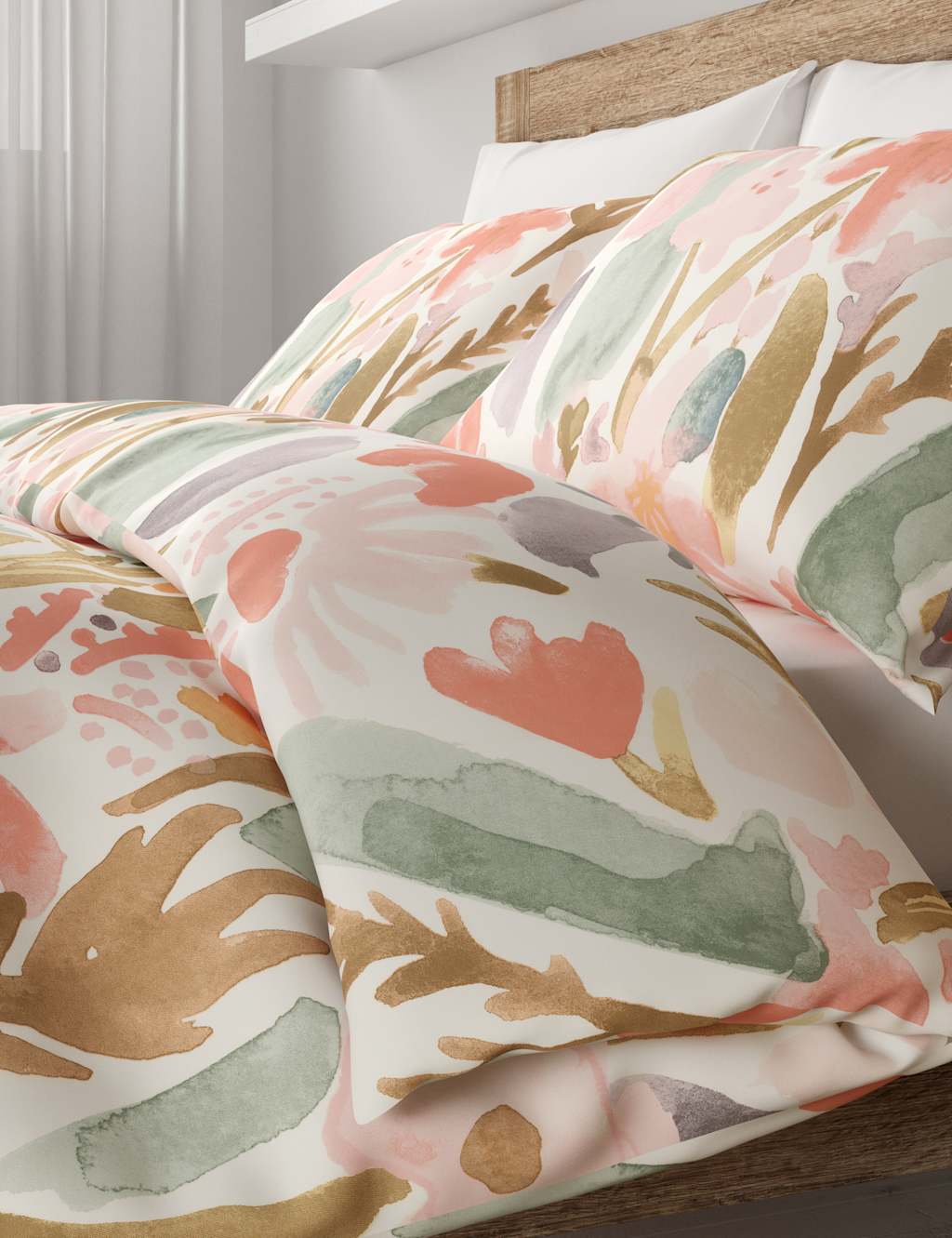 Madeline Pure Cotton Floral Bedding Set M&S