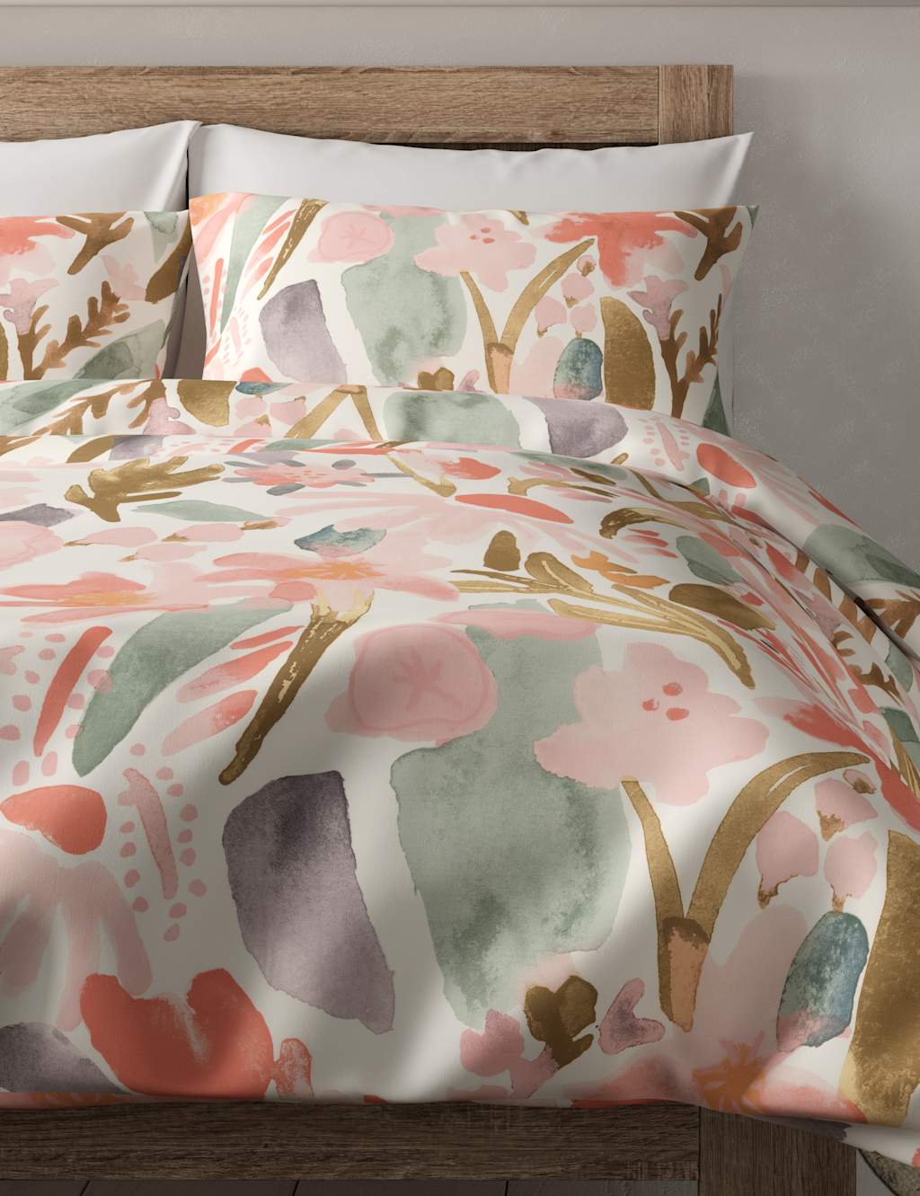 Madeline Pure Cotton Floral Bedding Set M&S