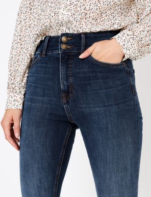 marks and spencer high waisted jeans