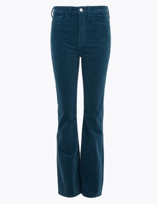 Cord flared trousers