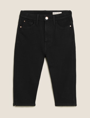 shaping denim shorts