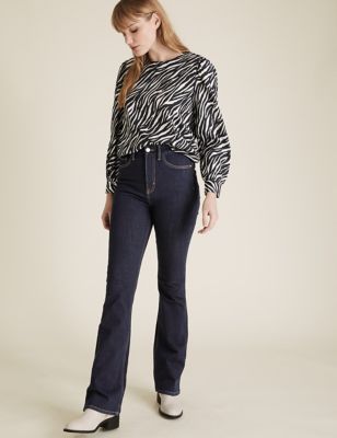 Magic Shaping High Waisted Slim Flare Jeans, M&S Collection
