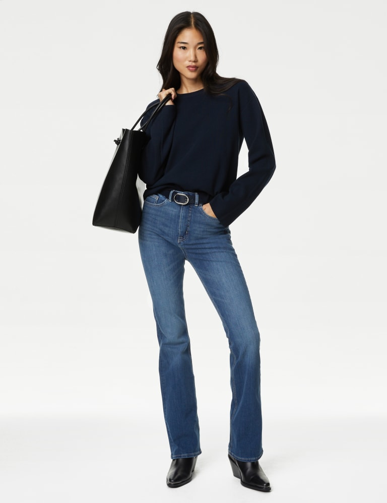 Magic Shaping High Waisted Slim Flare Jeans, M&S Collection