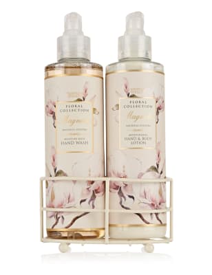Magnolia Hand Wash & Lotion Set Floral Collection M&S