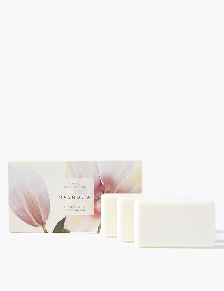 Magnolia Trio of Soaps Floral Collection M&S