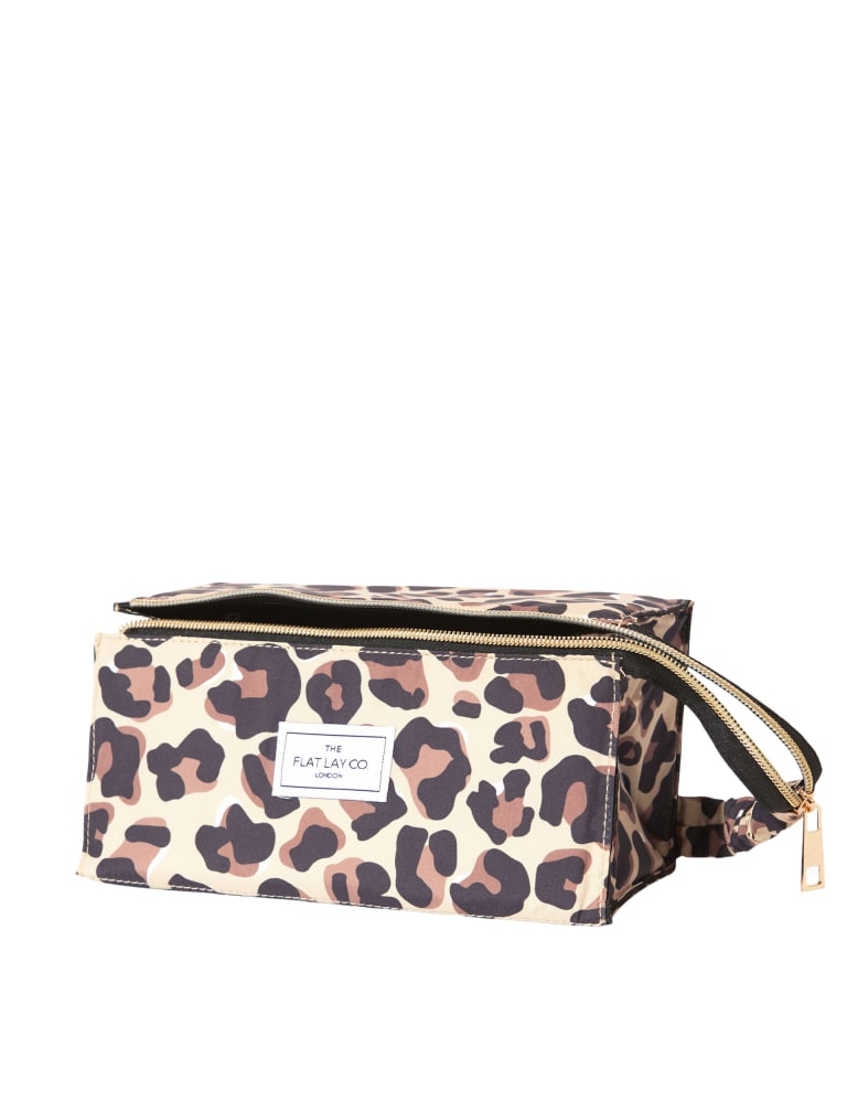 The Flat Lay Co. Open Flat Box Bag - Leopard Print