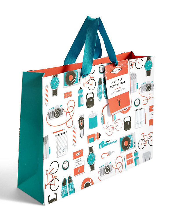 Male Icons Large Gift Bag Image 1 of 2