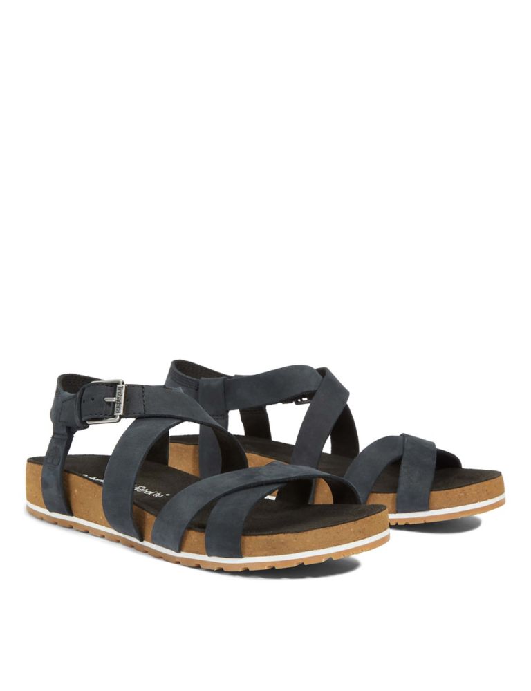 Malibu Waves Leather Ankle Strap Sandals 2 of 6
