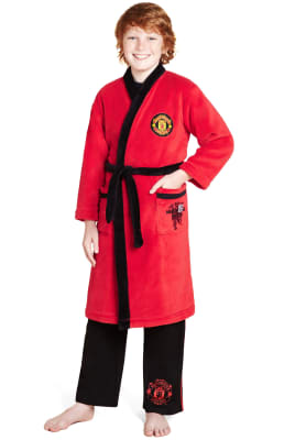 Manchester United Dressing Gown with StayNEW™ (316 Years) M&S