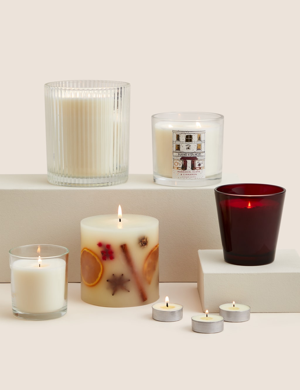 Mandarin, Clove & Cinnamon Scented Candle M&S Collection M&S
