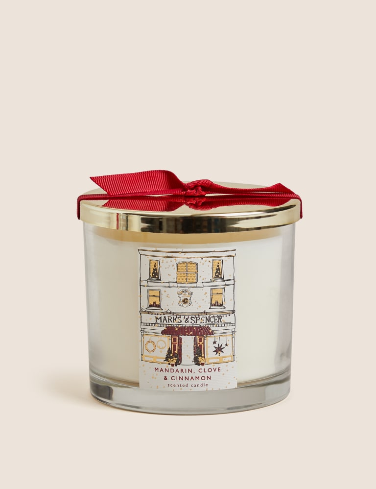 Mandarin, Clove & Cinnamon Scented Candle M&S Collection M&S