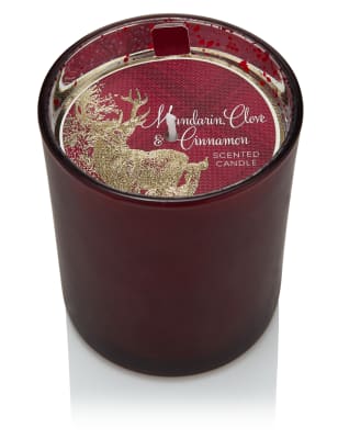 Mandarin, Clove & Cinnamon Scented Mercury Filled Candle M&S