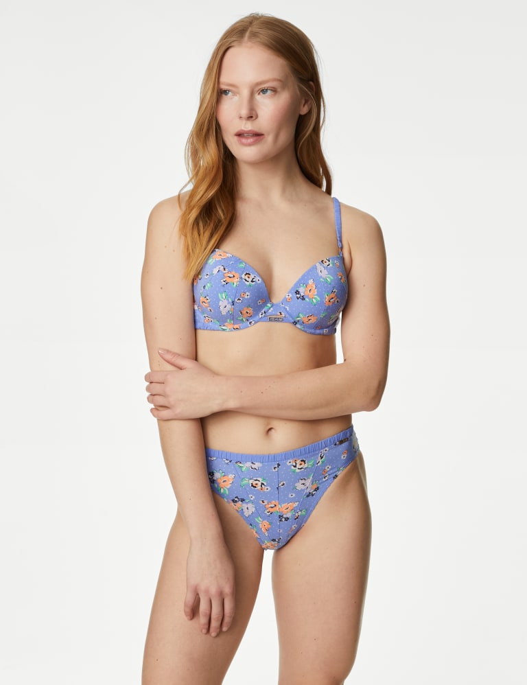 Floral Print High Leg Knickers, M&S Collection