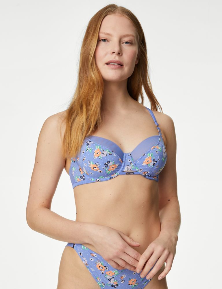 Marie Print Wired Full Cup Bra (A-E) 3 of 7