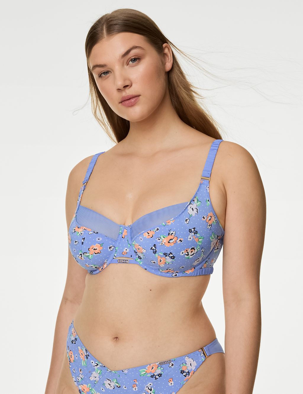 Marie Print Wired Full Cup Bra (F-H) 3 of 7