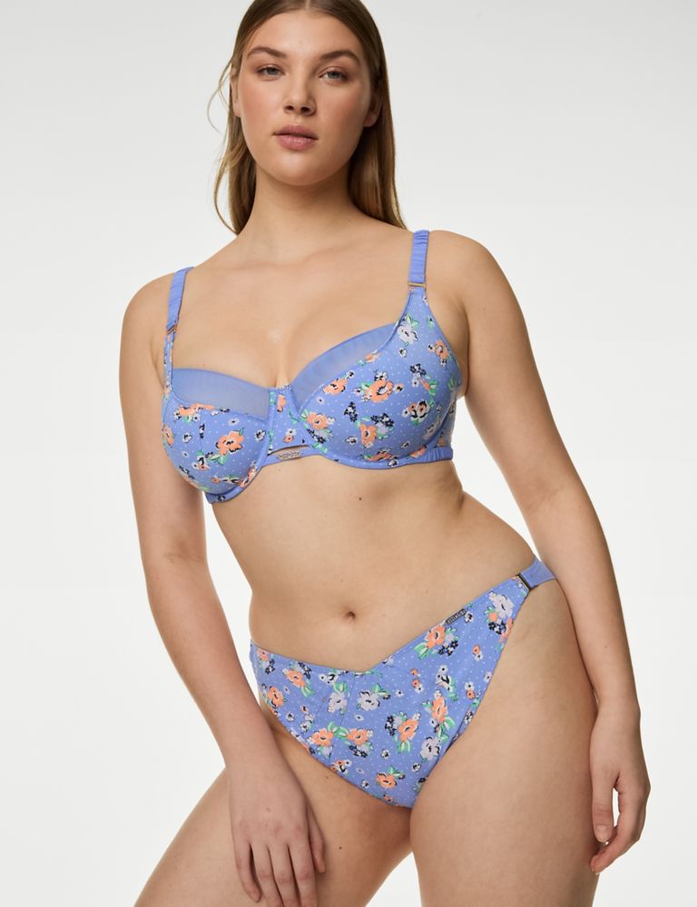 Marie Print Wired Full Cup Bra (F-H), M&S X GHOST