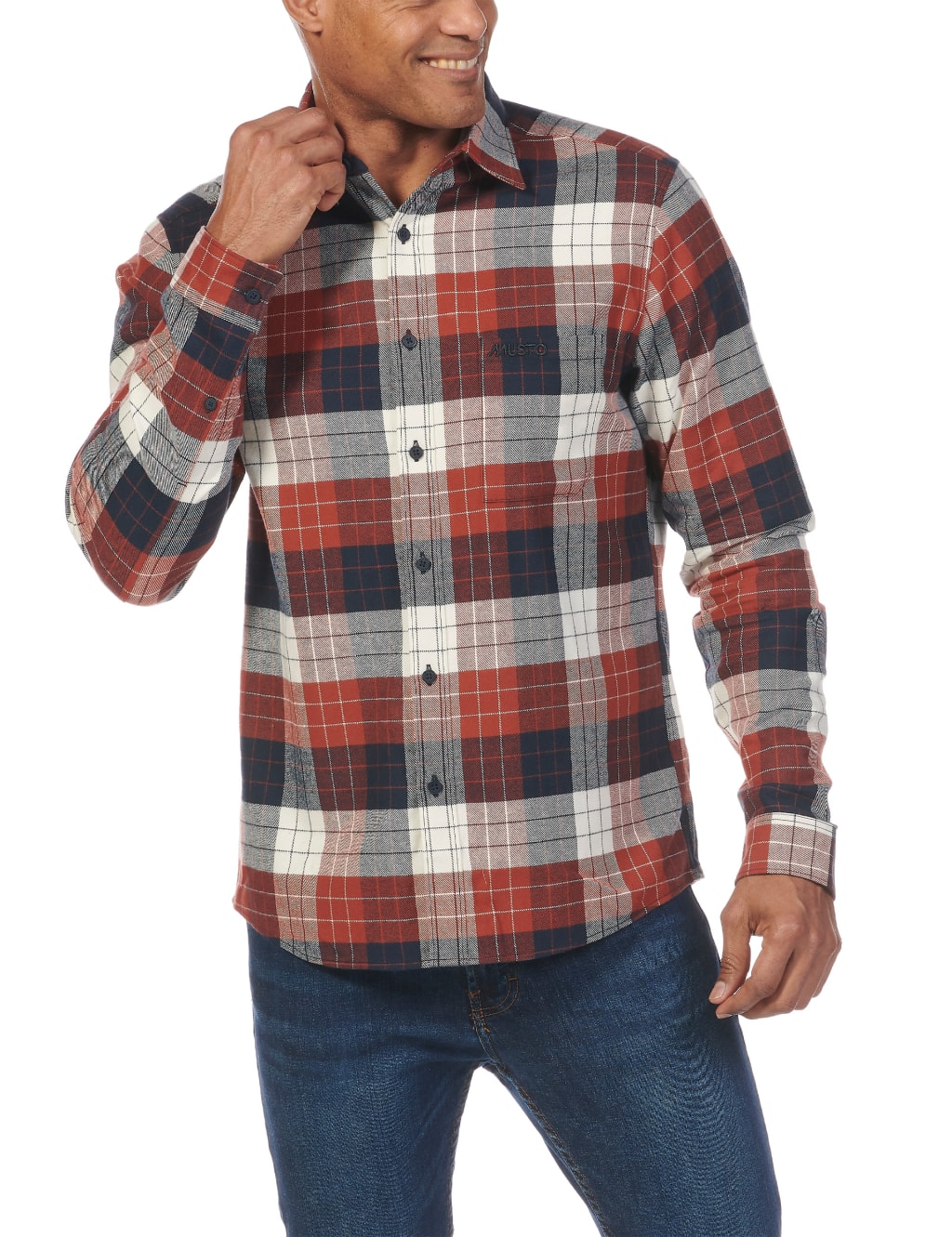 Marina Non Iron Organic Cotton Check Shirt 1 of 5