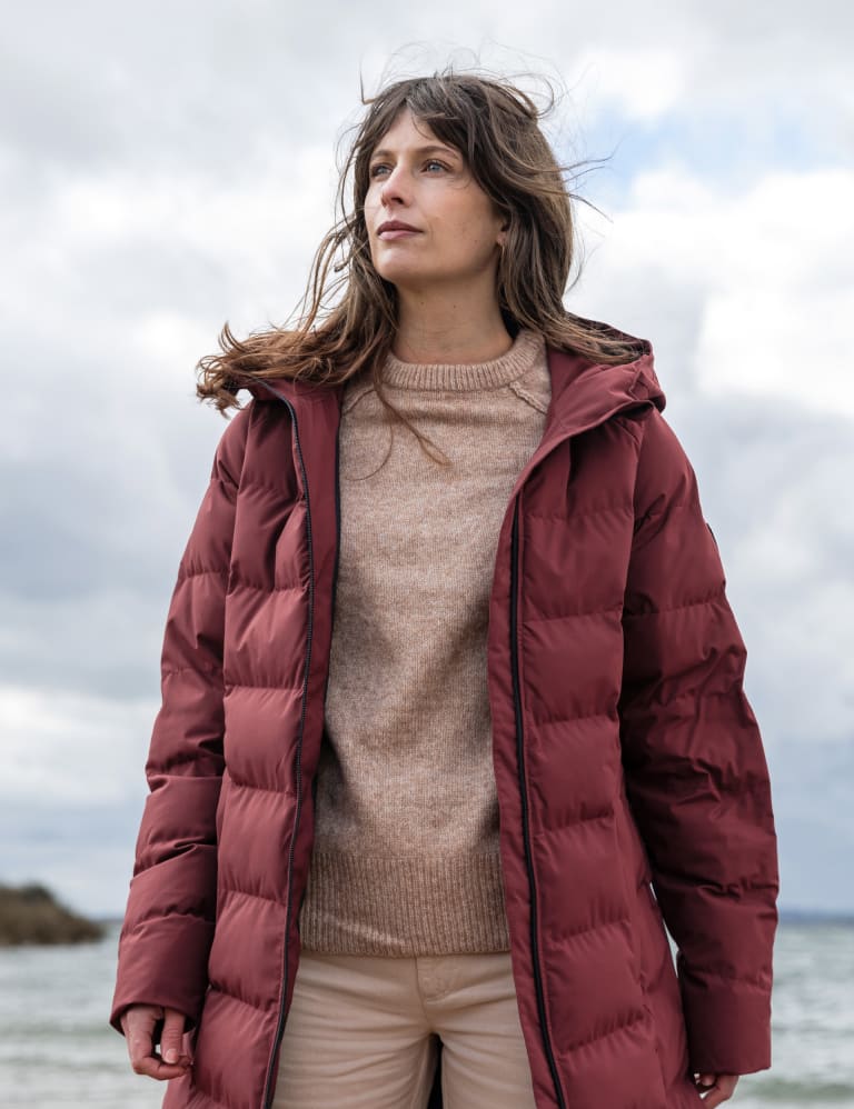 Longline padded sale waterproof coat