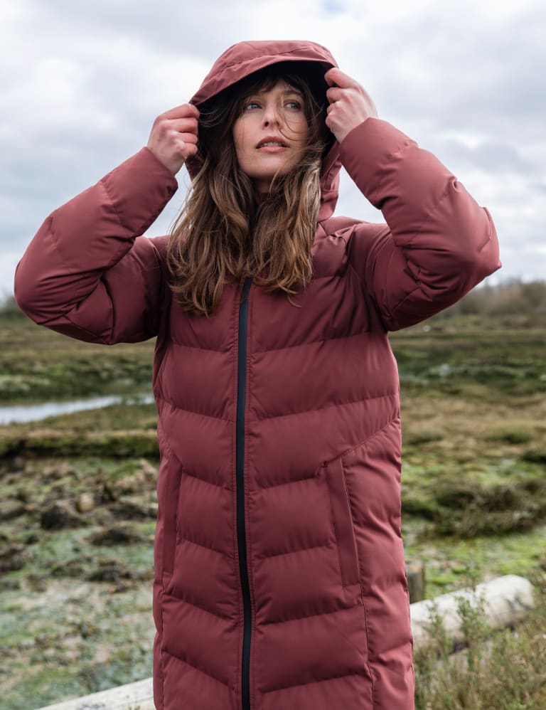 Long padded waterproof coat womens hotsell