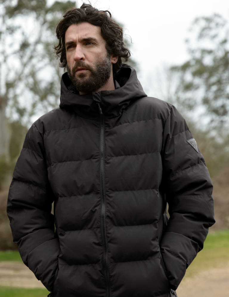 Mens waterproof puffer jacket with hood shop