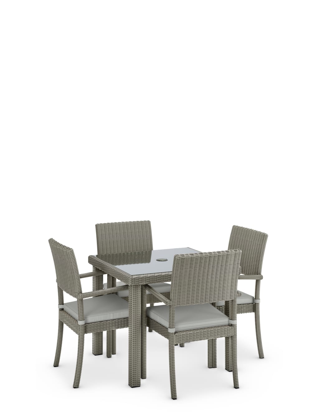 Marlow 4 Seater Garden Table and Chairs M S Collection M S