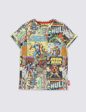 Marvel All Over Print T-Shirt (3-14 Years) Image 2 of 4