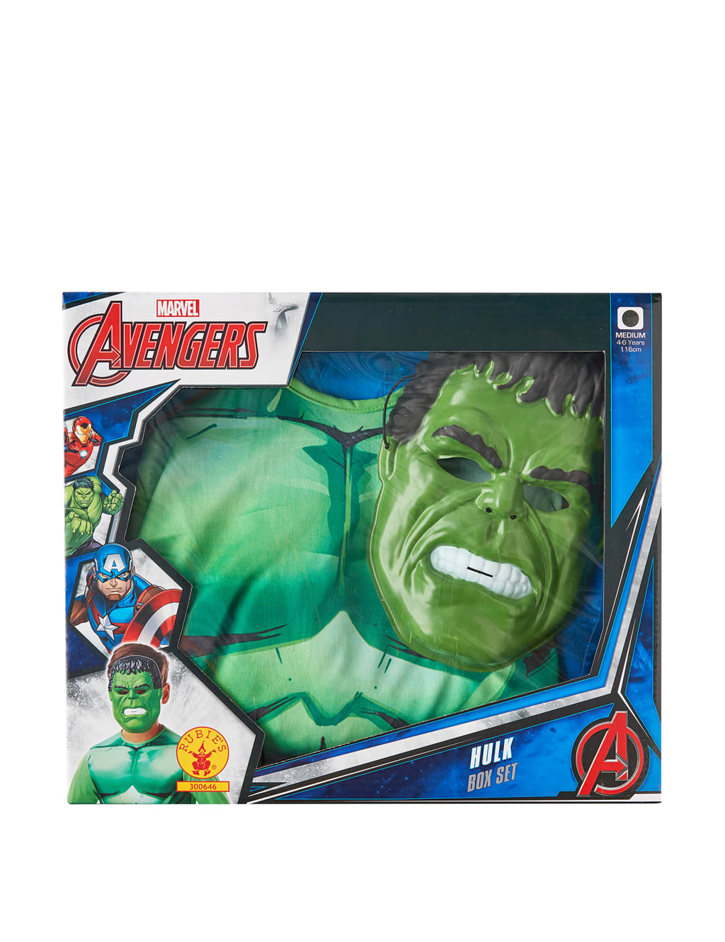 Marvel Avengers Hulk Fancy Dress Costume Box Set (4-6 Yrs) 1 of 2