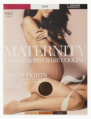 Maternity 7 Denier Bare Cooling Sheer Tights Image 2 of 3