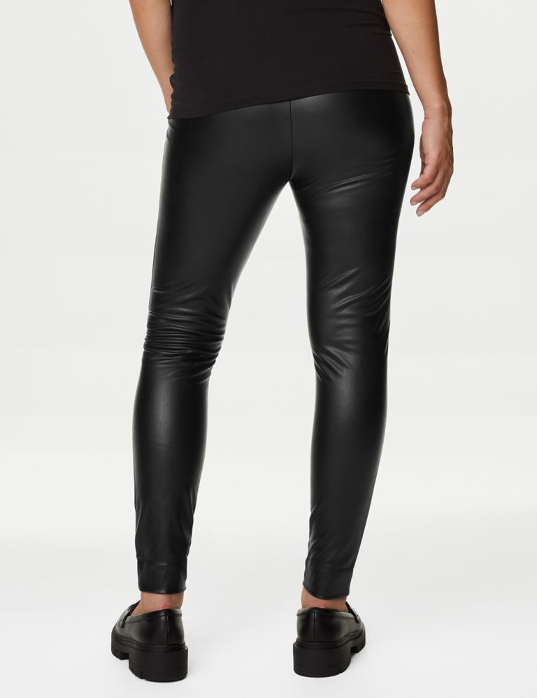 Maternity Leather Look Over Bump Leggings | M&S Collection | M&S