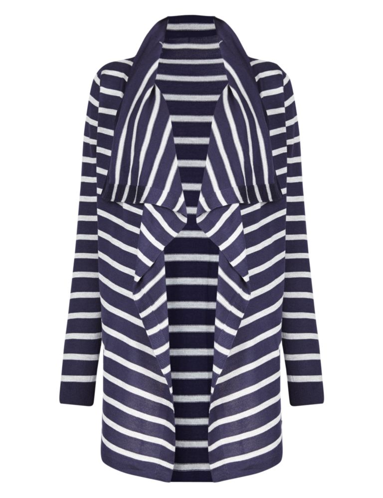 Maternity Open Front Striped Cardigan 2 of 3