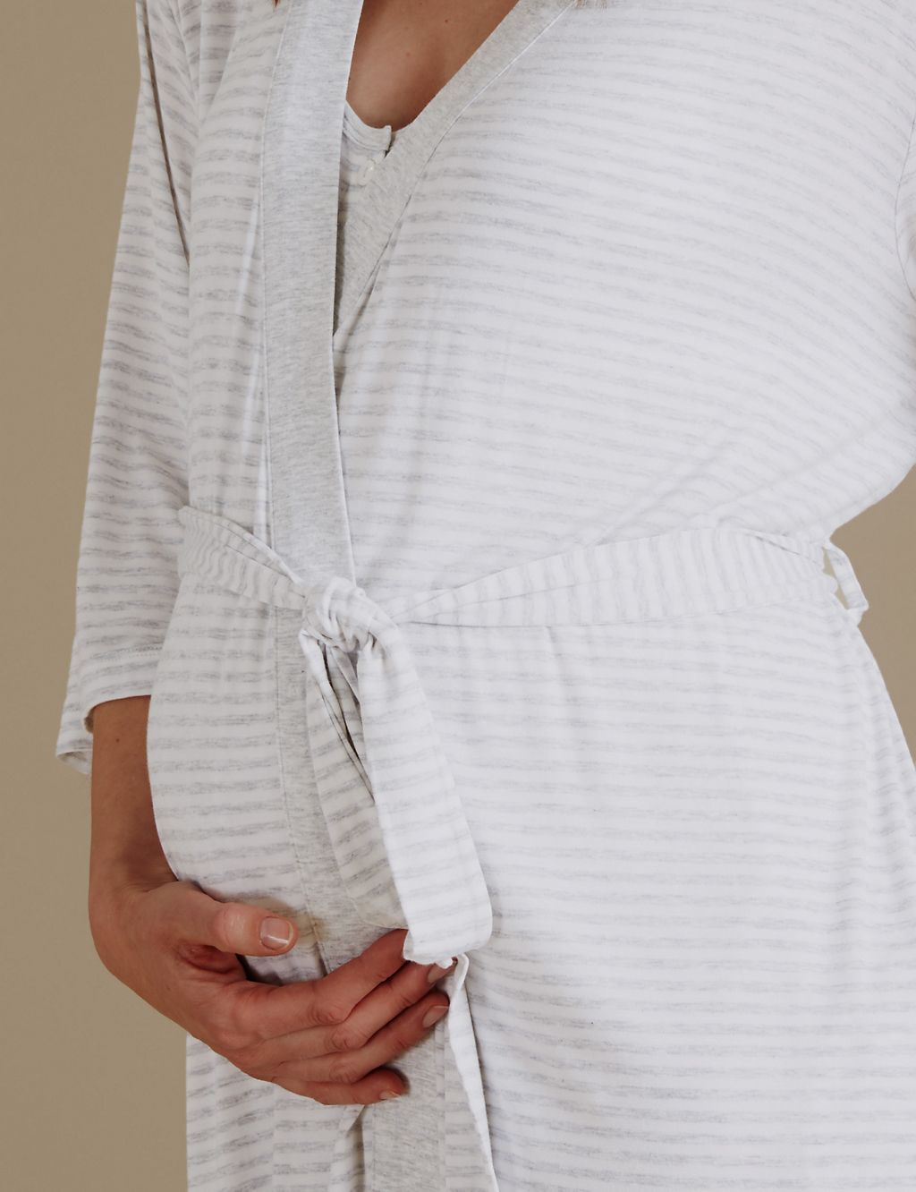 Maternity Striped Short Dressing Gown 6 of 7