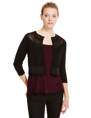 Open Front Bolero Cardigan