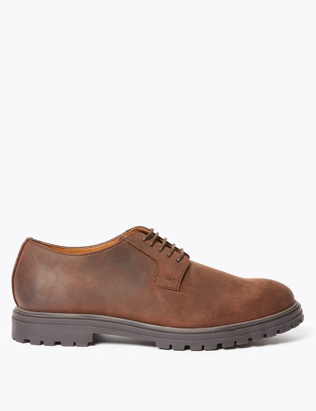 Matte Leather Derby Shoes | M&S Collection | M&S