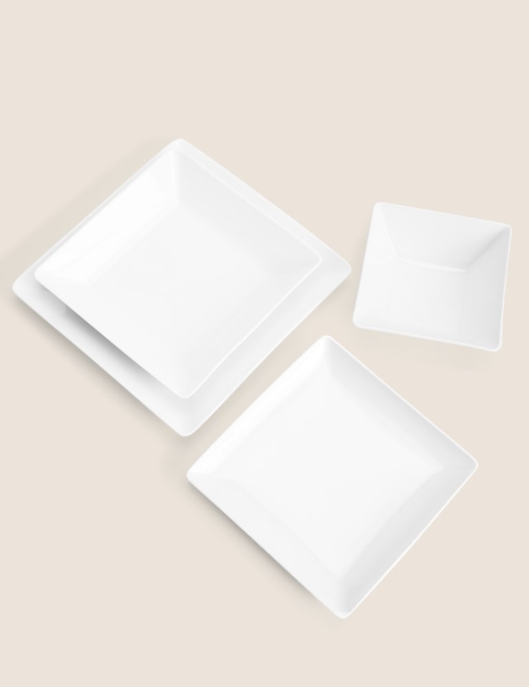 White square online dinner plates