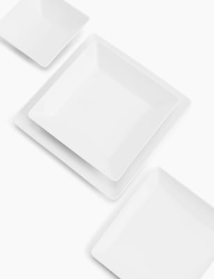 Square side plates white sale