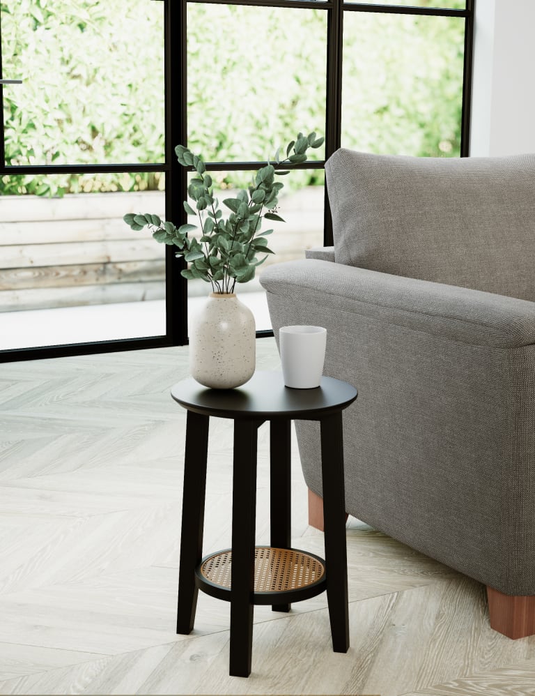 Cane end shop table
