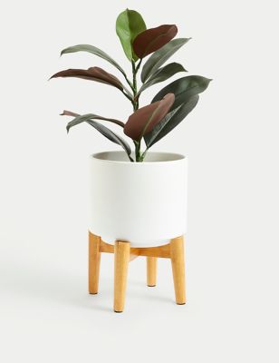 Medium Ceramic Planter with Stand Image 2 of 5