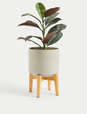 Medium Ceramic Planter with Stand Image 2 of 6